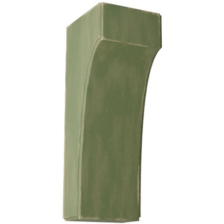 Ekena Millwork 3 1/2"W x 4"D x 10"H Clarksville Wood Vintage Decor Bracket, Restoration Green BKTWD04X04X10CVGR